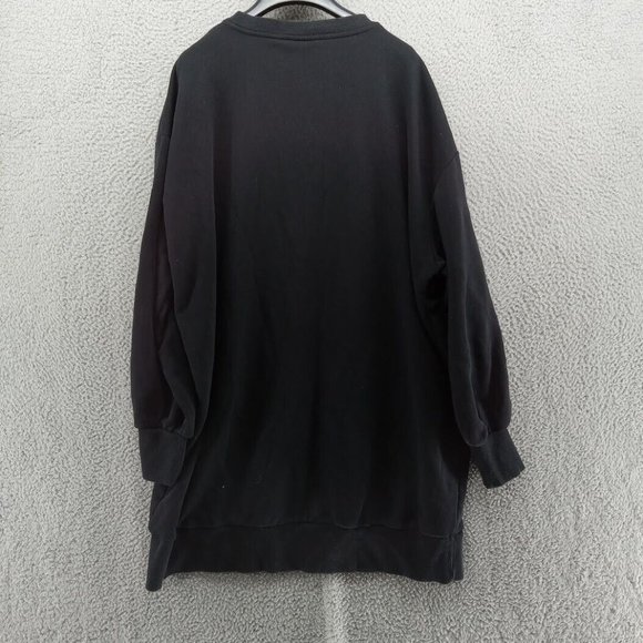 Chicago Bulls Sweatshirt Womens‎ Large Black Graphic Oversized X-Long NBA - Picture 6 of 7